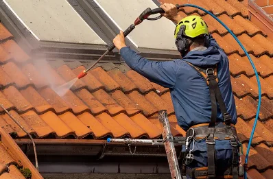 Démoussage et hydrofuge de toiture au Brévedent